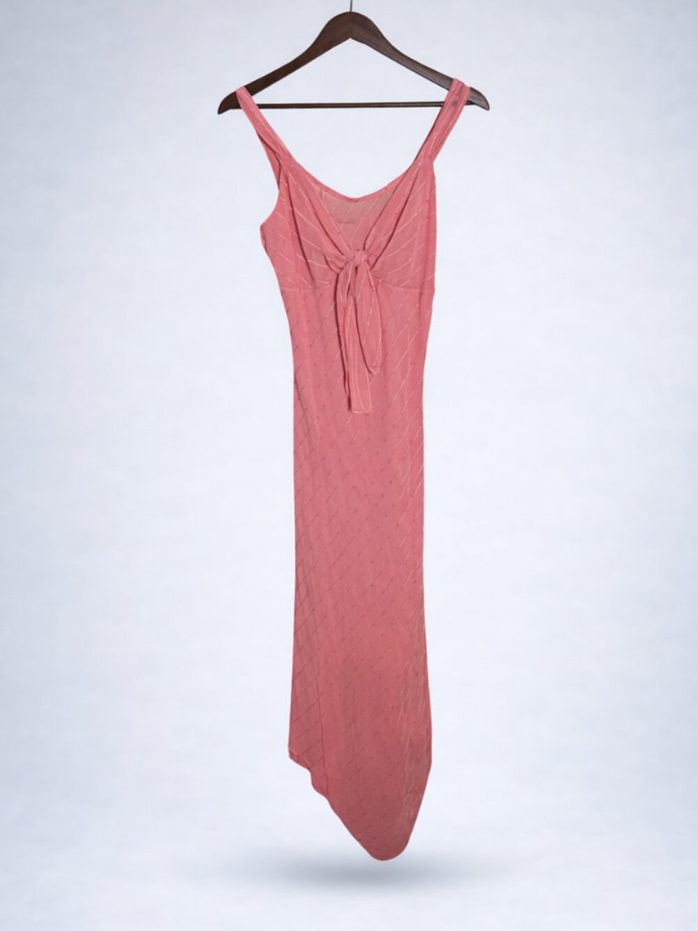 Vanity Y2K Pink Asymmetrical Slip Dress Juniors Medium Fairy Core Coquette